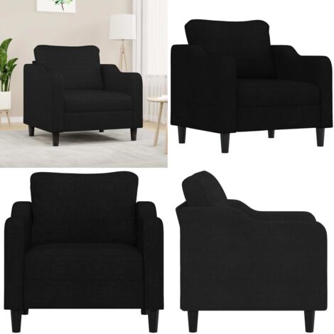 Poltrona Nera 60 cm in Tessuto - Poltrona nera - Poltrona per casa
