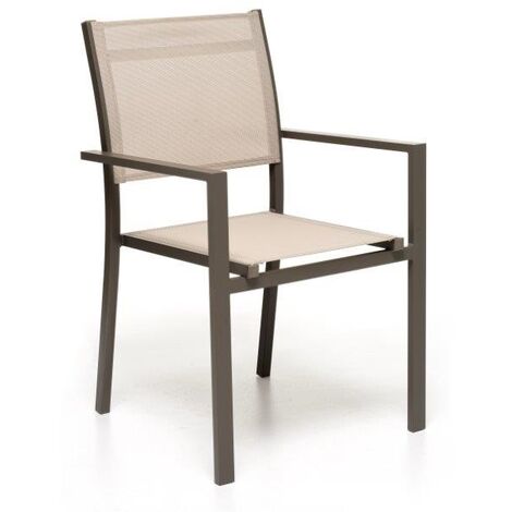 Poltrona Otranto M0939-09 pieghevole alluminio brown schienale seduta textilene