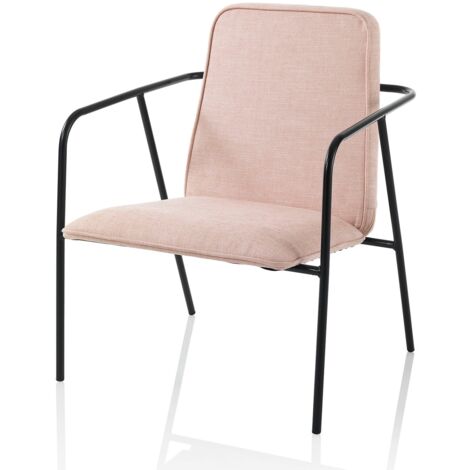 Poltrona PASTEL rosain metallo e tessuto