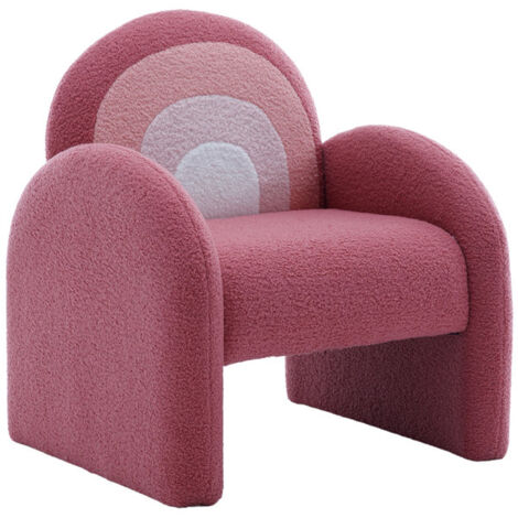 Sedia A Dondolo Bambini 3-5 Anni - Poltrona Imbottita Con Base Legno, Rosa, 50kg Max - Foto 4