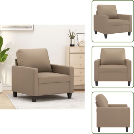 Poltrona per casa - vidaXL Poltrona Cappuccino 60 cm in Similpelle - Poltrona con imbottitura