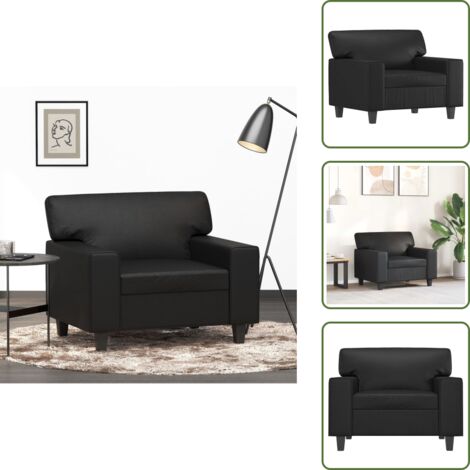 Poltrona per casa - vidaXL Poltrona Nera 60 cm in Similpelle - Poltrona moderna