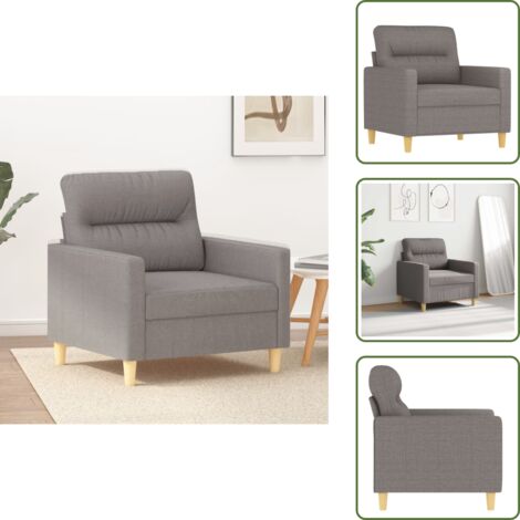 Poltrona per casa - vidaXL Poltrona Tortora 60 cm in Tessuto - Seduta confortevole