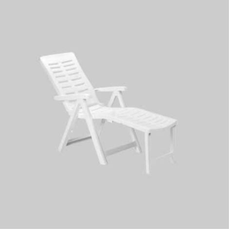 Poltrona pieghevole 'arizona' cm 60x108x109h - col. bianco PRO GARDEN