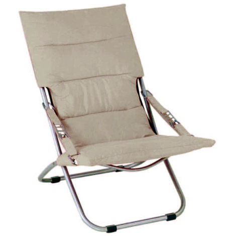 Poltrona pieghevole in acciaio ecru - 50x94x63h - VETTE