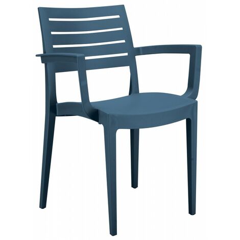 POLTRONA POLIMERICA FIRENZE - GRANDSOLEIL Colore: Blu petrolio