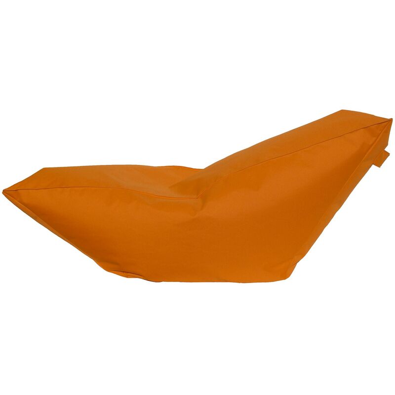avalli Poltrona Pouf Chaise Longue con Poggiapiedi in Poliestere Rossa