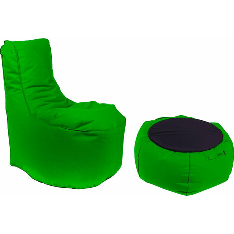 Poltrona Pouf e Tavolino in Acrilico Pomodone Verde