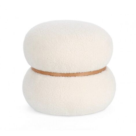 Poltrona Pouf "Mirka" per interno, con struttura in mdf da Ø43 x 40h cm