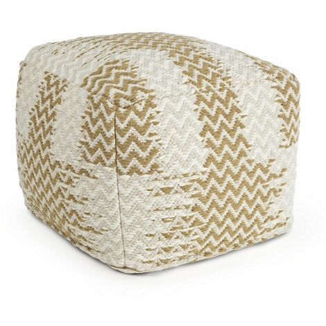 Poltrona Pouf "Timbuctu" per interno, con rivestimento in cotone e lana da 45x45x35 cm