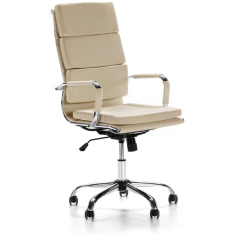 POLTRONA PRESIDENZIALE PLATINUM 55X65XH119CM CREMA