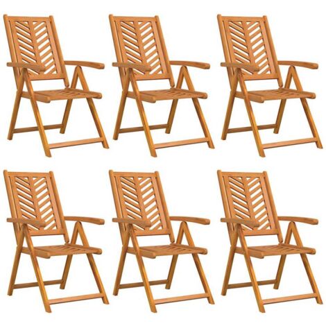 Poltrona Reclinabile 6 pcs Marrone 57 x 71 x 90cm legno vidaXL