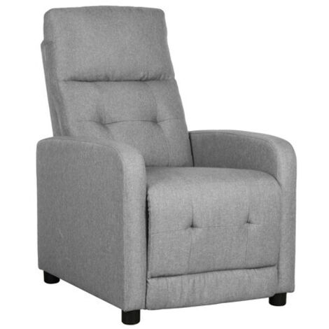 POLTRONA RECLINER REY TESSUTO GRIGIO CHIARO 40- 1,0 pz