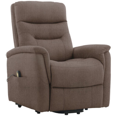 POLTRONA RECLINER SOFT DUE MOTORI TESSUTO MARRONE- 1,0 pz