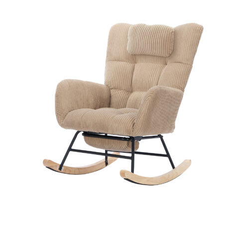 Poltrona Relax 102x65x92 cm, con Poggiapiedi Estraibile e Tasca, Comoda e Funzionale, Schiuma Alta Resilienza, Marrone, per Casa