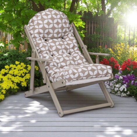 Poltrona Relax Jamaica reclinabile a 3 Posizioni da casa e Giardino Laccato Bianco