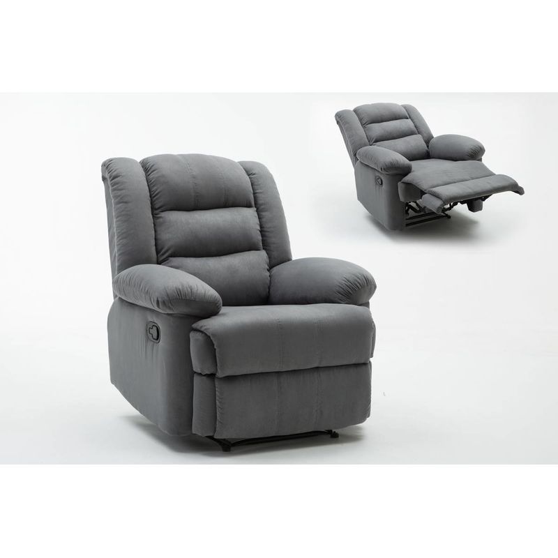 Poltrona relax 'Buckingham' - Grigio chiaro