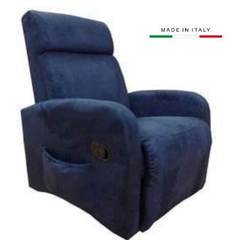 Poltrona Relax Manuale Giada In Microfibra Colore Bordeaux