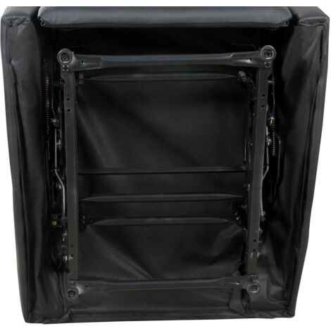 Poltrona Relax Reclinabile Ergonomica in Similpelle 65x92x100 cm Nero