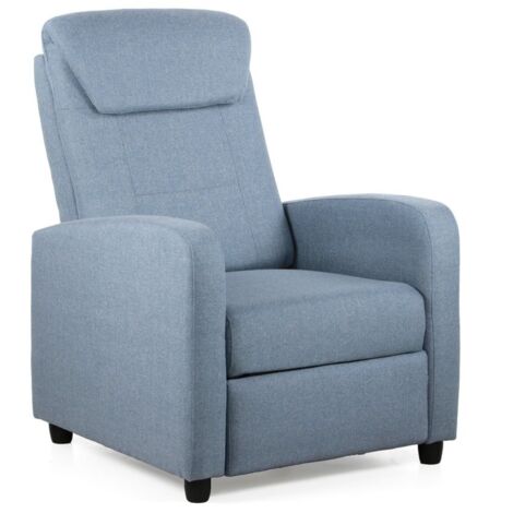 Poltrona Relax Reclinabile Manuale in Tessuto Marta Jeans