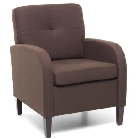 SALMAR Poltrona relax rivestimento in tessuto Marrone