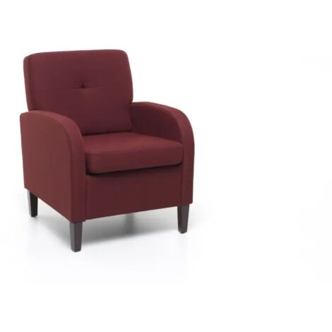Poltrona relax rivestimento in tessuto Rosso