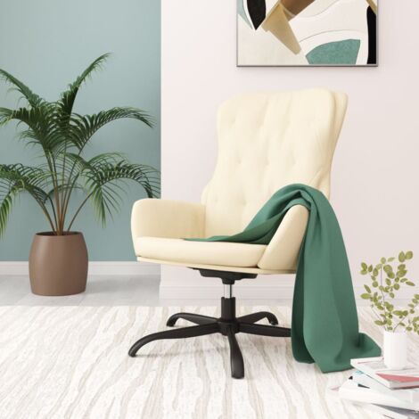 Poltrona Relax - Sedia Poltrona Crema in Similpelle BV713407 - BonneVie