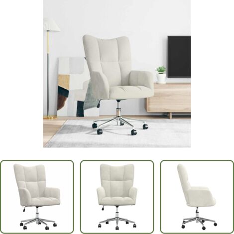 Poltrona Relax -  Sedia Relax Bianco Crema Velluto