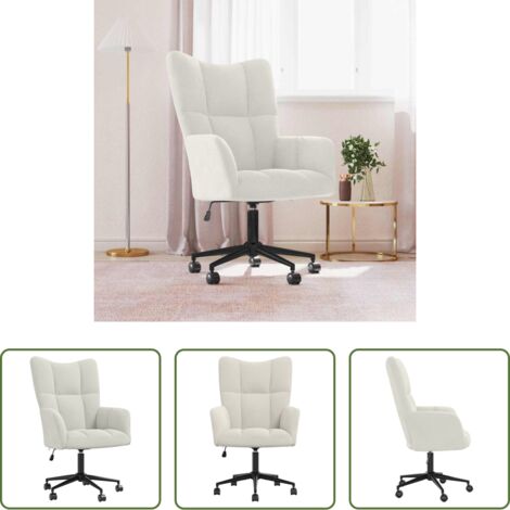 Poltrona Relax -  Sedia Relax Bianco Crema Velluto