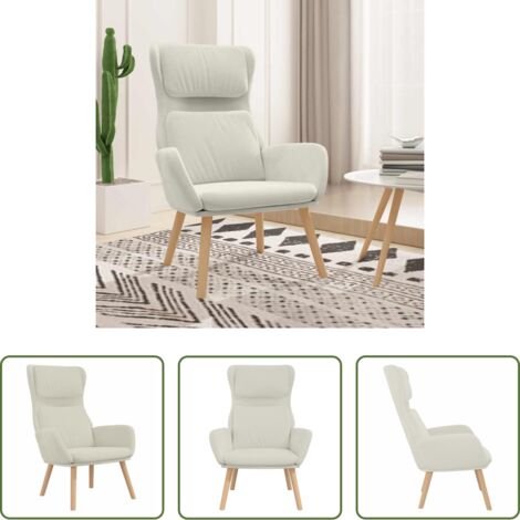 Poltrona Relax -  Sedia Relax Bianco Crema Velluto