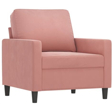 Poltrona Rosa 60 cm Velluto vidaXL