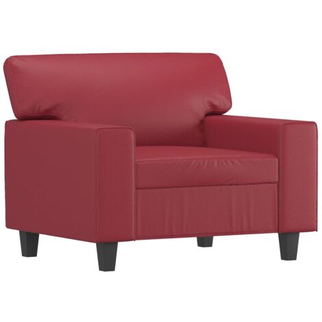 Poltrona Rosso Vino 60 cm in Similpelle vidaXL 891335