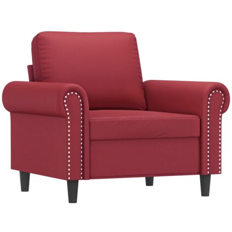 Poltrona Rosso Vino 60 cm in Similpelle vidaXL 964607