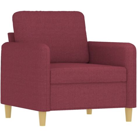 Poltrona Rosso Vino 60 cm in Tessuto vidaXL 233195