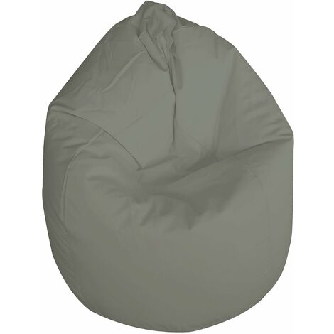 Poltrona Sacco Pouf in poliestere 70x110 cm Ariel Grigio Chiaro