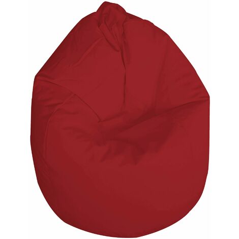 Poltrona Sacco Pouf in poliestere 70x110 cm Ariel Rosso