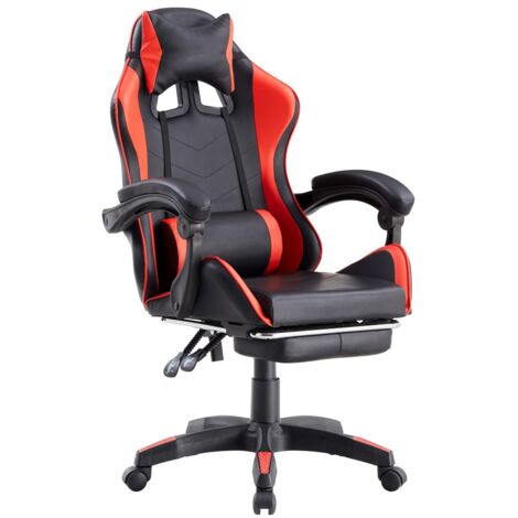Poltrona Sedia Gaming casa e ufficio da scrivania con poggiapiedi e schienale reclinabile