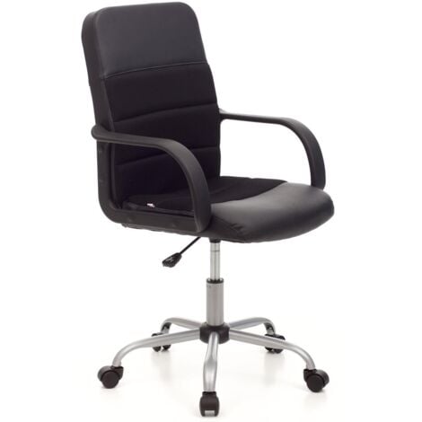 SAL MAR POLTRONA SOFT Nera rivestimento in similpelle e tessuto a rete 59x45xH103