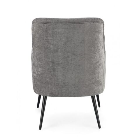 Poltrona Tessuto Marrone Moderno da Interno - CALEB - Colore: Grigio