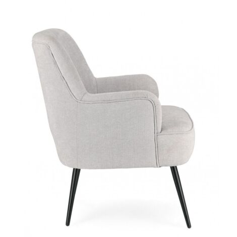 Poltrona Tessuto Marrone Moderno da Interno - CALEB - Colore: Grigio