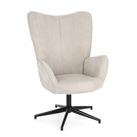 Poltrona Tessuto Verde Moderna da Interno - LUCILLE - Colore: Beige