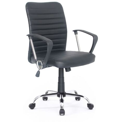 Poltrona ufficio Asgar base cromata nera