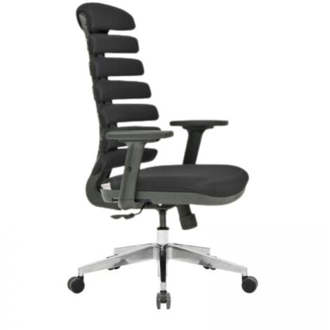 Poltrona ufficio braccioli regolabili Spring colore nero