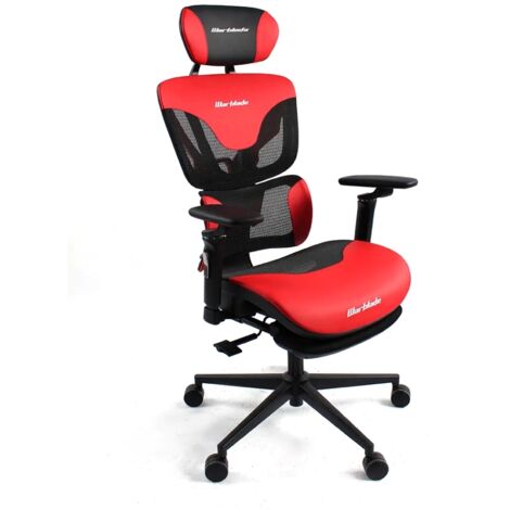 POLTRONA UFFICIO GAMING ROSSA E NERA