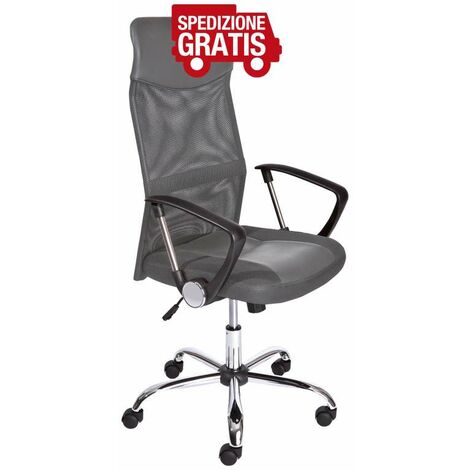 Poltrona ufficio Inter Link con ruote regolabile in altezza grigio