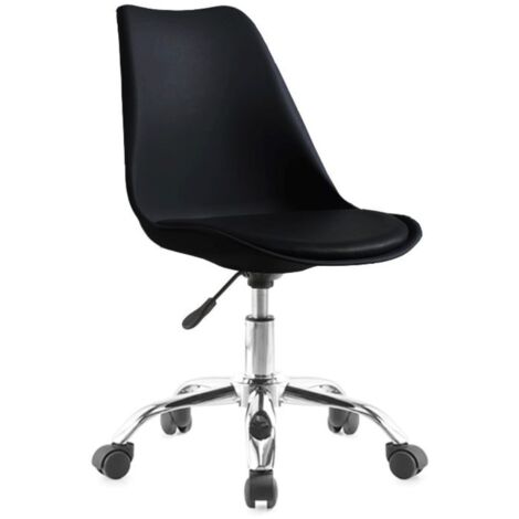 Poltrona ufficio LC719 in plastica colore nero 48x42 cm