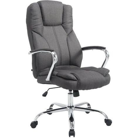 Poltrona ufficio XXL Xanthos in tessuto grigio scuro