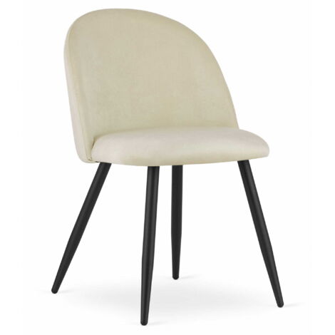 Poltrona Valora BELLO velluto beige gambe nere moderna