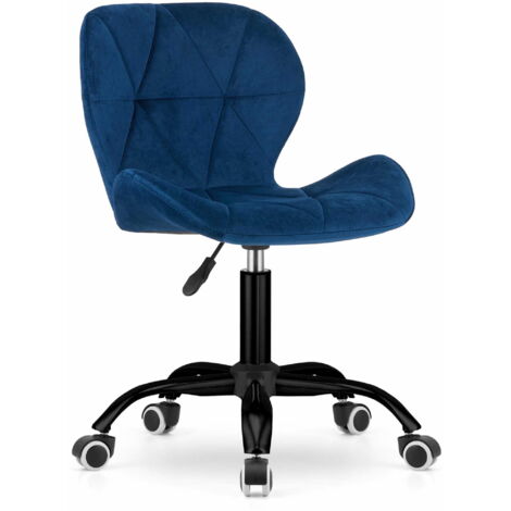 Poltrona Valora NOTO velluto blu navy design ergonomico