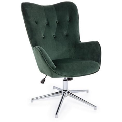 Poltrona verde in velluto stile design